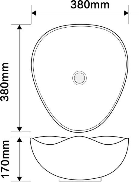 купить Раковина накладна MIXXUS PREMIUM WAVE-0103 MARBLE 380х380х170mm (MP6532) фото