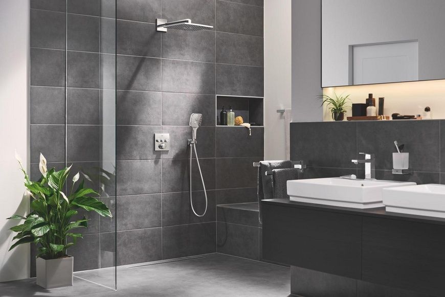 купити Душова система прихованого монтажу на 3 виходи з термостатом Grohe Grohtherm SmartControl (34864000) фото