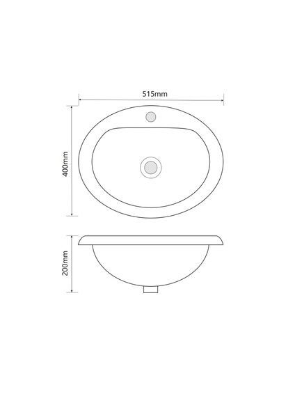 купить Раковина врізна на стільницю MIXXUS PREMIUM TOPPER-1602 515х460х200mm (отвір під змішувач, перелив) (MP6572) фото