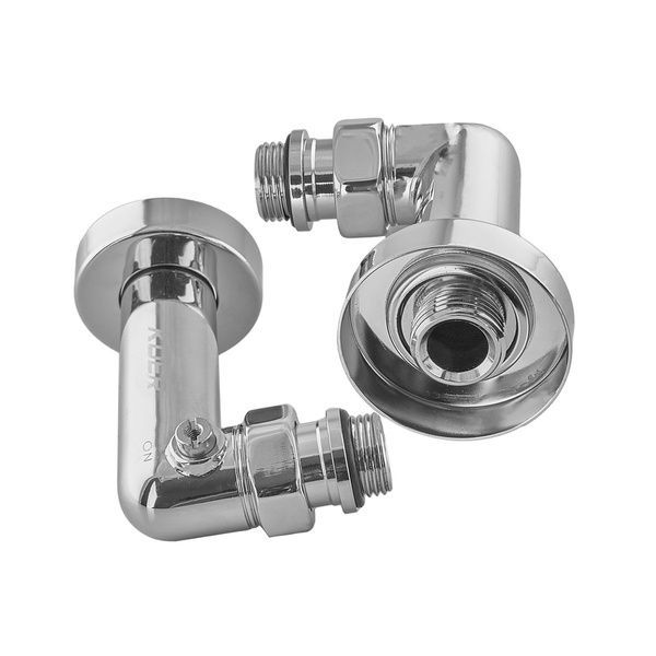 купити Комплект кранів рушникосушарки кутовий M1/2''xM1/2'' запірний хромований KOER KR.SET.550 (KR5840) фото