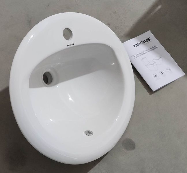 купить Раковина врізна на стільницю MIXXUS PREMIUM TOPPER-1602 515х460х200mm (отвір під змішувач, перелив) (MP6572) фото