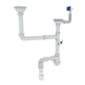 Сифон для кухни Zerix SK-03-A 3 1/2"x40 с двумя резьб. выпусками и отводом для стиральной машины (ZX4955) ZX4955 фото 1