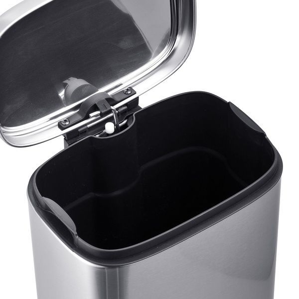 купити Відро для сміття з плавним закриттям прямокутне MIXXUS PREMIUM STYLE-TC0305 SS COLOR 5л (колір нержавійка) (MI7060) фото