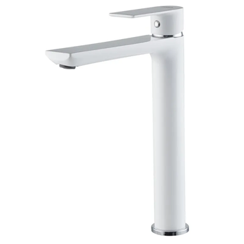 купить Змішувач для умивальника HAIBA ALEX 001 HIGH WHITE-CHROME (HB9564) фото