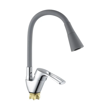 купить Змішувач для кухні з силіконовим виливом Champion YUB 011-181 (Nut) Refl.Grey (MI6422) фото
