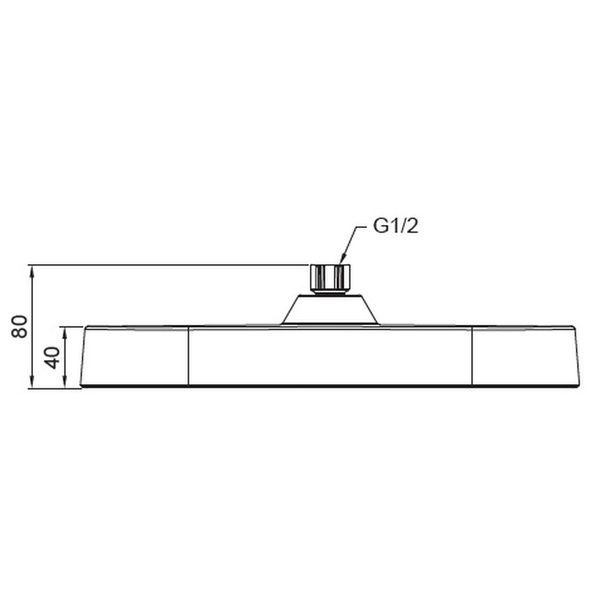 купити Лійка для душу стельова Koer KP-0404-05-OH 325x200мм (KR5002) фото