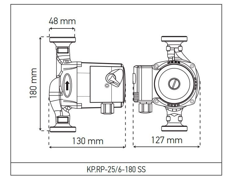 купить Насос рециркуляционный Koer KP.RP-25/6-180 SS (с гайками) (KP2795) фото