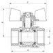 Кран кульовий FERRO PL 3/4" ГГМ газ art. 602 (латуна куля) (FE0560) FE0560 фото 2