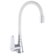 Смеситель для кухни Zerix SOP7 146 с белым гибким изливом (ZX2660) ZX2660 фото 1