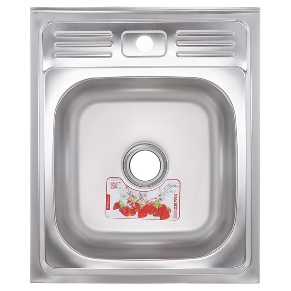 Кухонна мийка накладна ZERIX Z5060-04-160E (satin) (ZX1610) ZX1610 фото