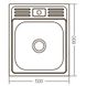 Кухонна мийка накладна ZERIX Z5060-04-160E (satin) (ZX1610) ZX1610 фото 2