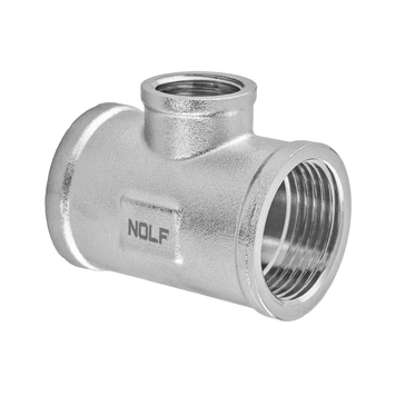 купить Тройник редукционный никелированный NOLF NFC.T100610F-N-1"Fх1/2"Fх1"F (NF3095) фото