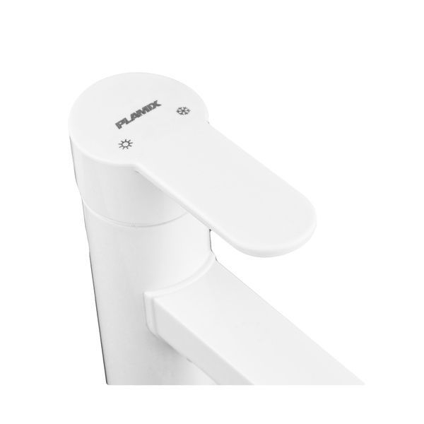 купити Змішувач для умивальника Plamix Raul-001-A HIGH White (без підведення) (PM0655) фото