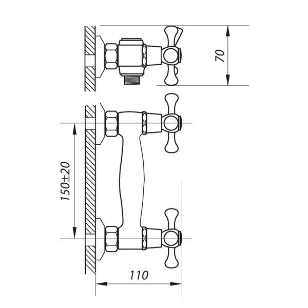 купить Смеситель для душа Zerix TMK5 725 (ZX0207) фото