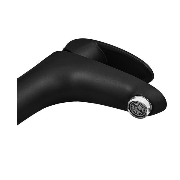 купити Змішувач для умивальника Plamix Cezar-001 SET Matte black (з підведенням) (PM0662) фото