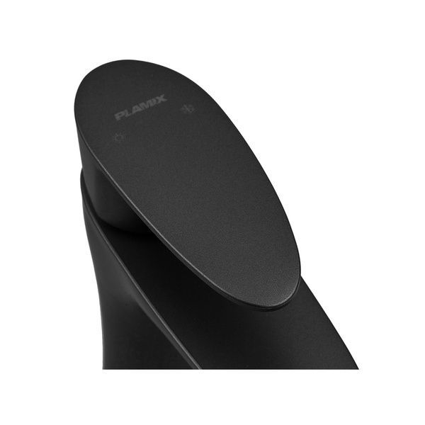 купити Змішувач для умивальника Plamix Cezar-001 SET Matte black (з підведенням) (PM0662) фото