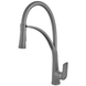 Смеситель для кухни PLAMIX LUCAS-017 SET GRAPHITE REFL.GREY (с подводкой) (Цвет графит+силиконовый излив серый) (PM0723) PM0723 фото 1
