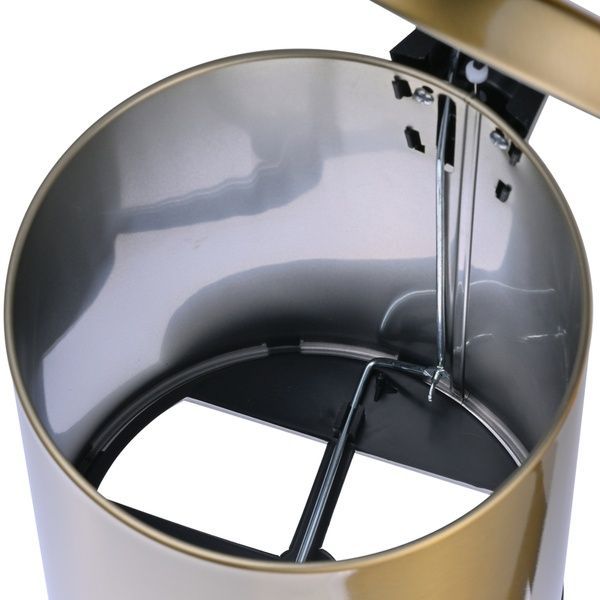 купить Відро для сміття з плавним закриттям кругле MIXXUS ELLIPSE-TC0205 BRUSHED GOLD 5л (колір матове золото) (MI8400) фото