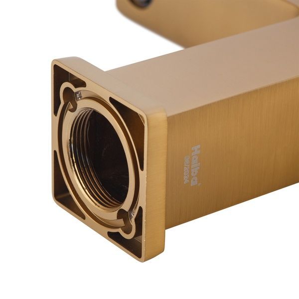 купити Змішувач для умивальника Haiba KANT 001 BRUSHED GOLD (HB9605) фото