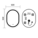 Дзеркало MIXXUS PREMIUM ELLIPSE MV05-80x60-REVERSE з LED Touch, Anti-fog, димером (3-6,5kK) (MP6642) MP6642 фото 7
