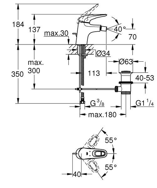 купить Змішувач для біде Grohe Eurostyle (33565LS3) фото