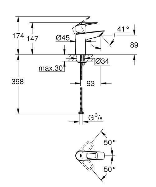 купити Змішувач для раковини Grohe BauLoop New S-розміру (23337001) фото