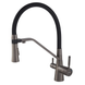 Смеситель для кухни MIXXUS PREMIUM MAGNET 021 GRAPHITE REFL.BLACK с гибким изливом с выходом для питьевой воды (Цвет графит+излив черный) (MI6975) MI6975 фото 1
