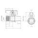 Кран кульовий ГАЗ, ручка "метелик" жовта Roho R111-050G - 1/2" ВЗ (RO0241) RO0241 фото 2