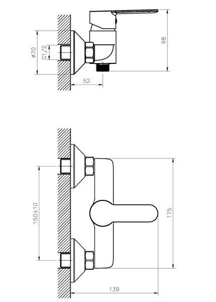 купить Змішувач для душу HAIBA DANIEL 003 (Колір хром) (HB1011) фото