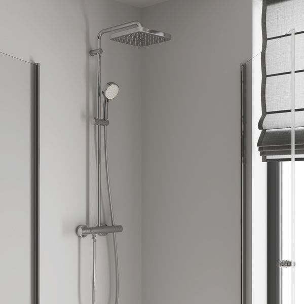 купити Душова система з термостатом для душа Grohe New Tempesta Cosmop. System (26689000) фото