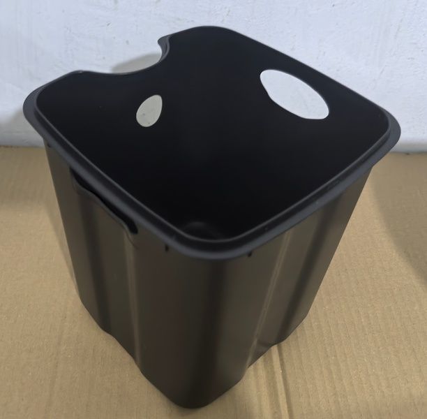 купить Відро для сміття з плавним закриттям квадратне ZERIX KUBIX-TC0106 WHITE 6 л (колір білий) (ZX6109) фото