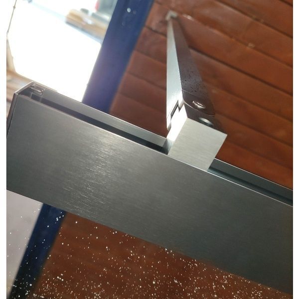 купити Шторки скляні на ванну розсувні KOER SR BS06-120x150-TR-07 прозоре скло EASY CLEAN 6мм графіт (KR5947) фото