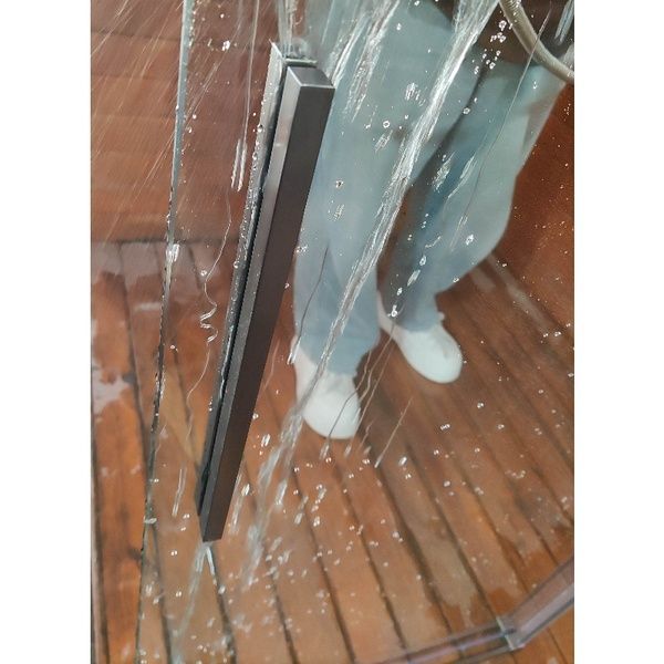 купити Шторки скляні на ванну розсувні KOER SR BS06-120x150-TR-07 прозоре скло EASY CLEAN 6мм графіт (KR5947) фото