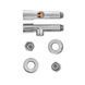 Комплект кранів рушникосушарки кутовий M1/2''xM1/2'' подовжений хромований KOER KR.SET.533 (KR5842) KR5842 фото 3
