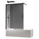 Шторки скляні на ванну розсувні KOER SR BS06-120x150-TR-07 прозоре скло EASY CLEAN 6мм графіт (KR5947) KR5947 фото 1