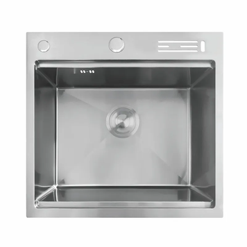 купить Мойка Mixxus MH5050-SK NANO-SILVER (3.0/0.8) с н.ст. со ступенькой для суш.,с подст.под ножи(нерж.)(MX1939) фото