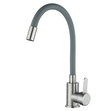 купити Змішувач для кухні із сірим гнучким виливом Mixxus FAN-011 Refl.Gray (нерж. сталь) (MI6106) фото