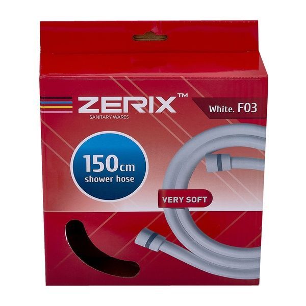 купити Шланг для душу Zerix White.F03 150 см силікон. (колір білий) (ZX5567) фото