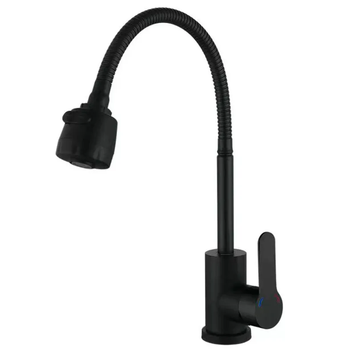 купити Змішувач для кухні Zerix DAX-011 Black Reflector з нерж. сталі SUS304 (ZX4822) фото