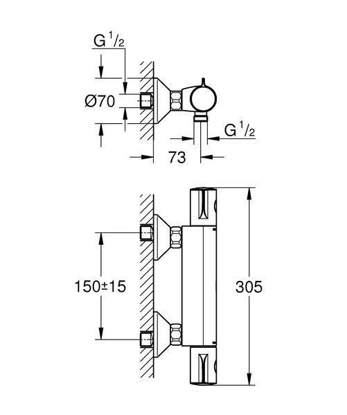купити Термостат для душу Grohe Grohtherm 800 (34558000) фото