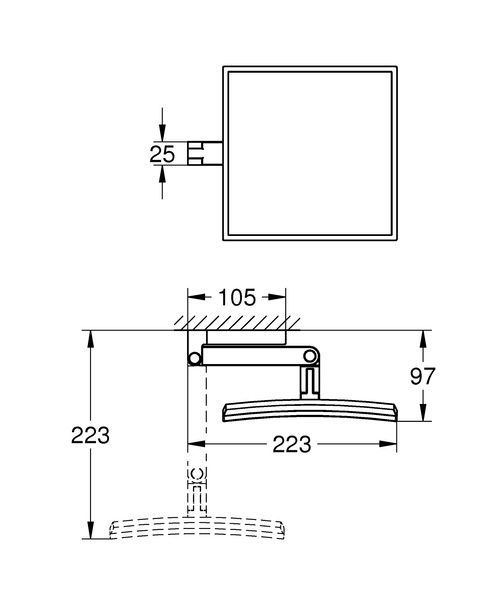 купить Косметическое зеркало Grohe Selection Cube (40808000) фото