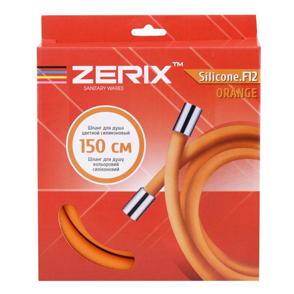 Шланг силіконовий ZERIX F12 Orange (150 см) (ZX3000) ZX3000 фото