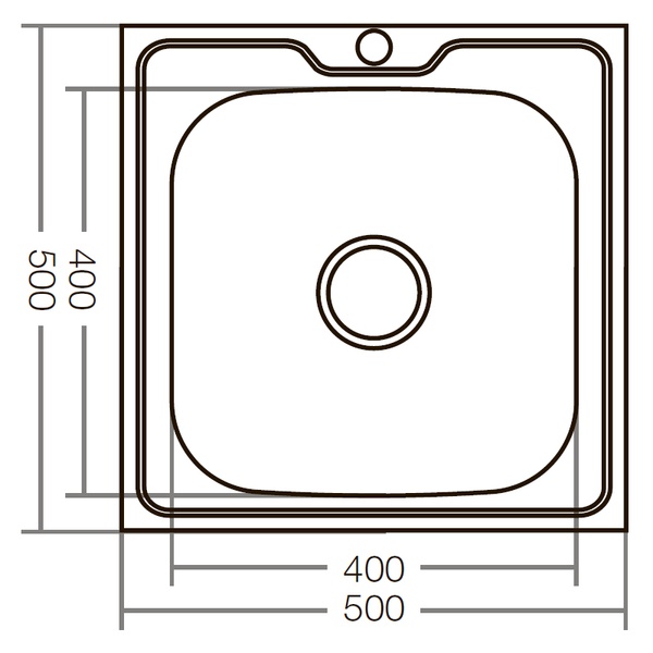 Кухонна мийка накладна ZERIX Z5050-04-160E (satin) (ZX1608) ZX1608 фото