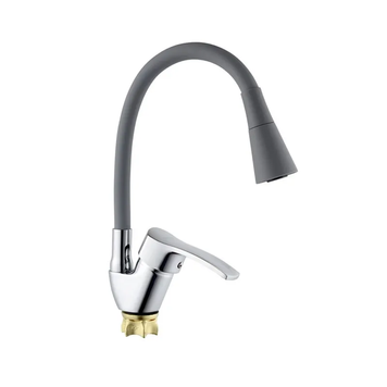 купить Змішувач для кухні з силіконовим виливом Champion YUB 011-279 (Nut) Refl.Grey (MI6425) фото