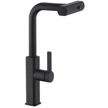 купить Змішувач для кухні MIXXUS PREMIUM HAMMER 014 BLACK з висувним виливом (Колір чорний) (MI6954) фото