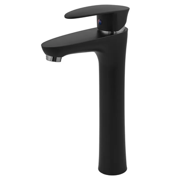 купить Змішувач для умивальника Plamix Cezar-001 HIGH SET Matte black (з підведенням) (PM0664) фото