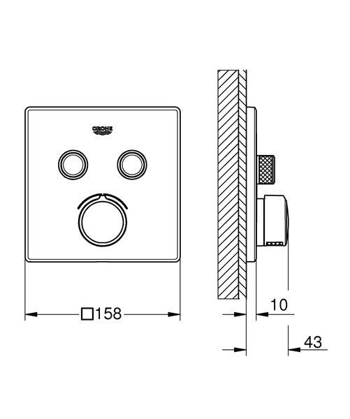купити Змішувач прихованого монтажу на 2 споживача Grohe SmartControl Mixer (29148000) фото