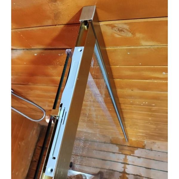 купити Шторки скляні на ванну розсувні KOER SR BS06-120x150-TR-12 прозоре скло EASY CLEAN 6мм матове золото (KR5946) фото