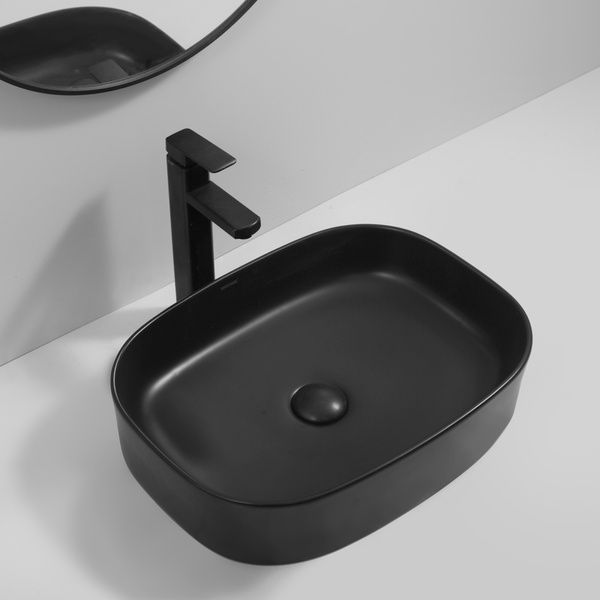 купить Раковина накладна MIXXUS PREMIUM BEVEL-0103 BLACK 510х370х120mm (MP6520) фото