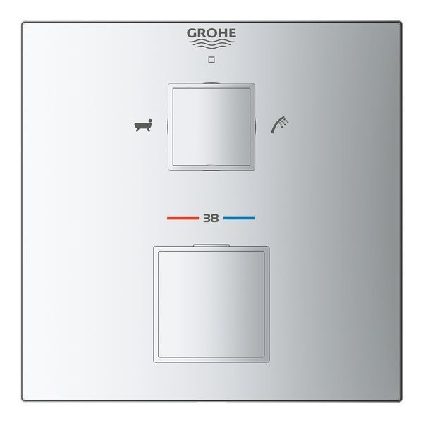 купити Термостат прихованого монтажу на 2 споживача Grohe Grohtherm Cube (24155000) фото
